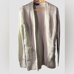 Streetwear Society Knit Open Front Cardigan With Pockets Gray Women’s Size S